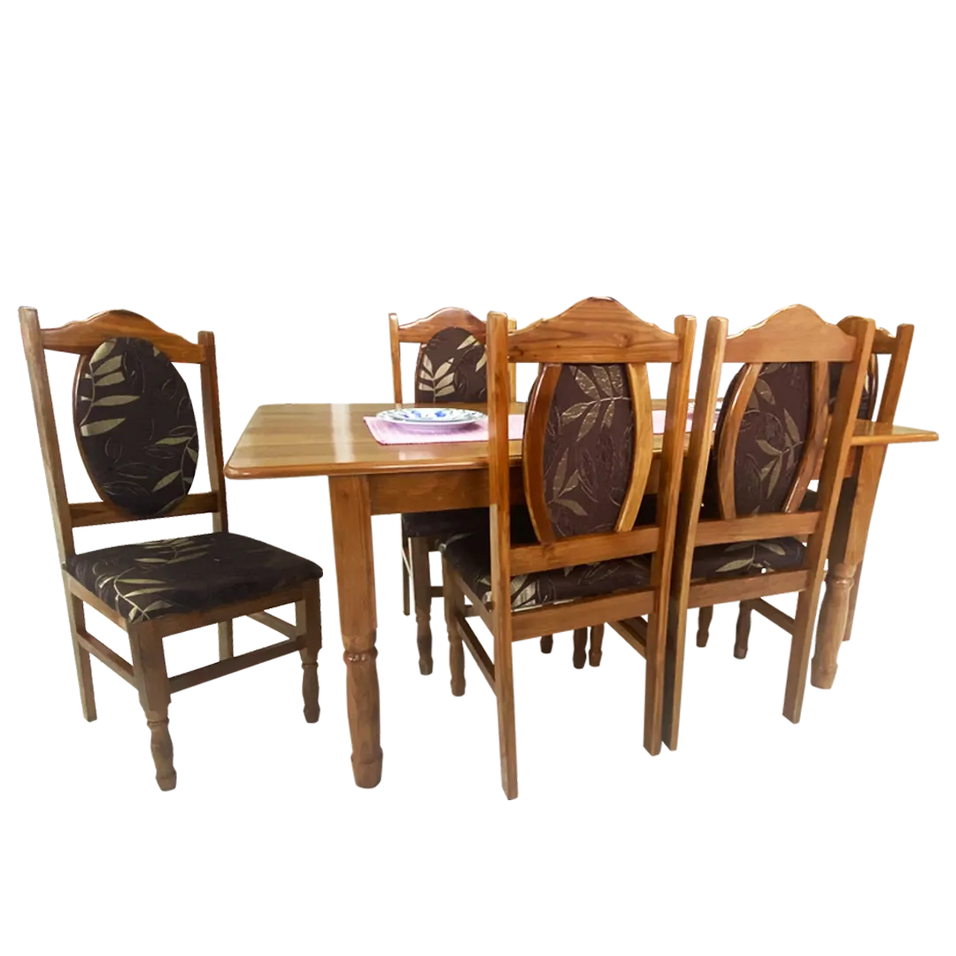 Lisa Teak 7 Piece Dining Room Set American Stores hd-8022-7pc-dining-table-set-homey-design-inc