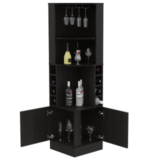 SYRAH | CORNER BAR CABINET | WENGUE/DARK | 90 DEGREE