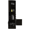 BLW 4455 Bar Esquinero Syrah lateral abierto SYRAH | CORNER BAR CABINET | WENGUE/DARK | 90 DEGREE