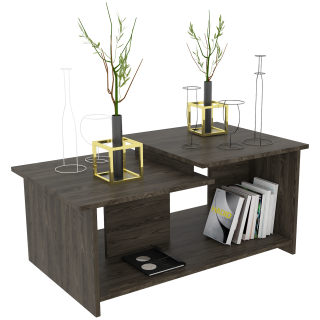 MLC 4401 WEMA | COFFEE TABLE | DARK WALNUT/GREY WALNUT