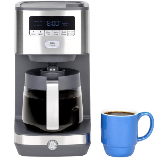 GE 12 Cup Coffee Maker W/ Adjustable Warm Plate