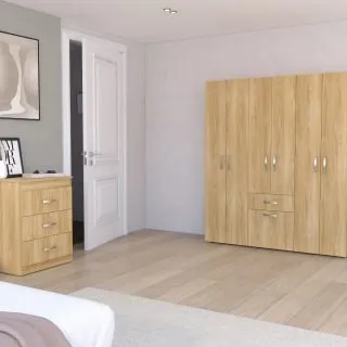 MAYER | WARDROBE & DRESSER COMBO | FRESNO EUROPA/WHITE