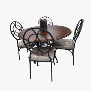 ENDEAVOUR | 5PC DINING SET | METAL AND WOOD
